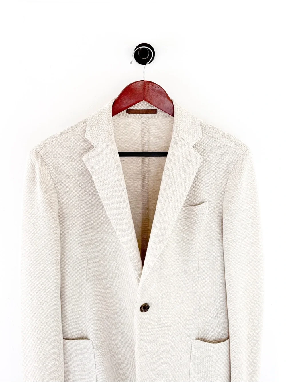 NEW Eleventy Textured Linen Blazer Men's Cream Sport Coat Unstructured 38R